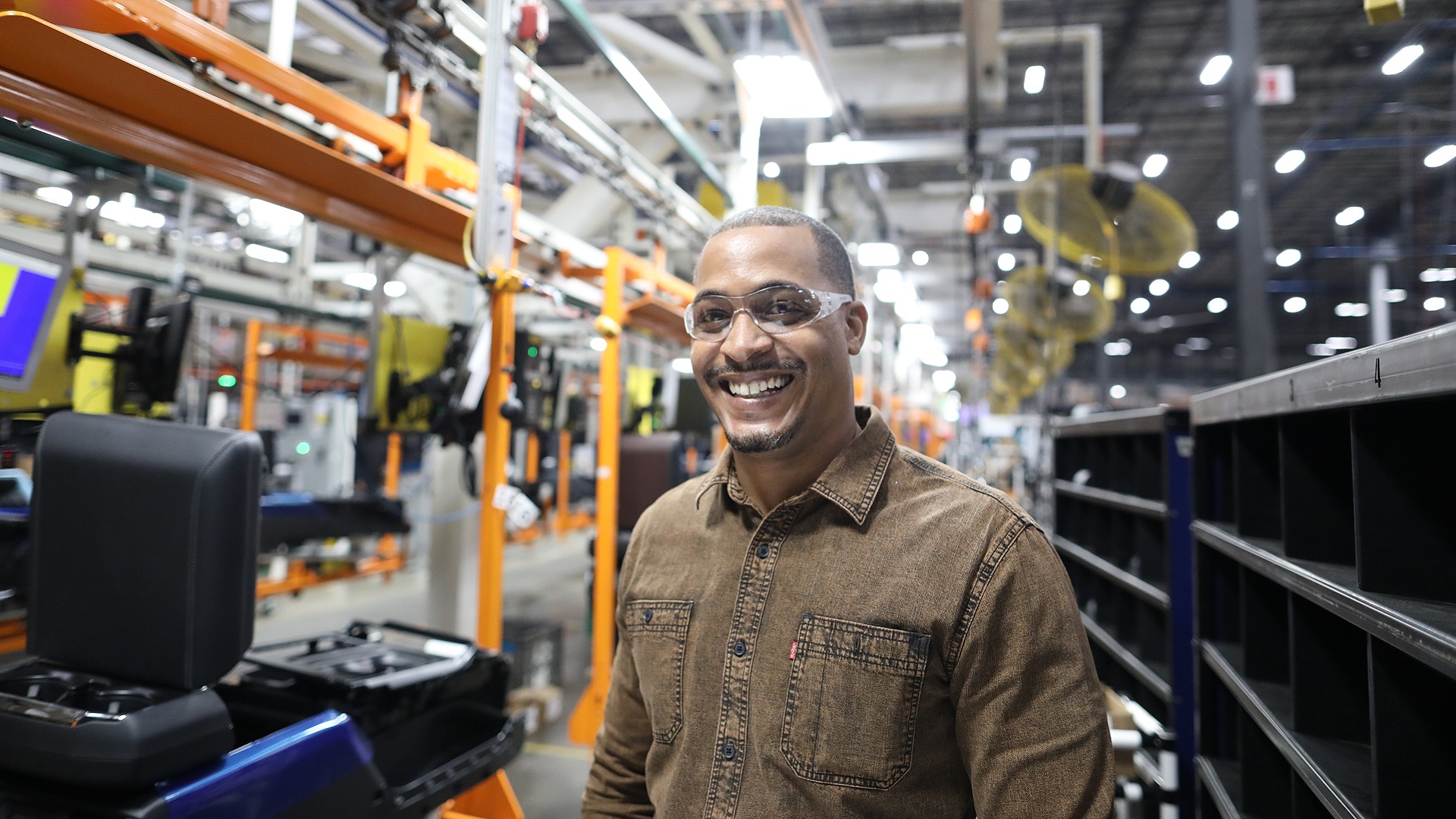 American automotive manufacturing facility showing precision engineering